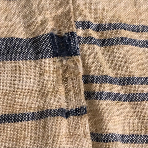 JJill PureJill Medium Petite 100% Linen Dress Striped Midi A line Pockets *Flaws - Picture 6 of 8